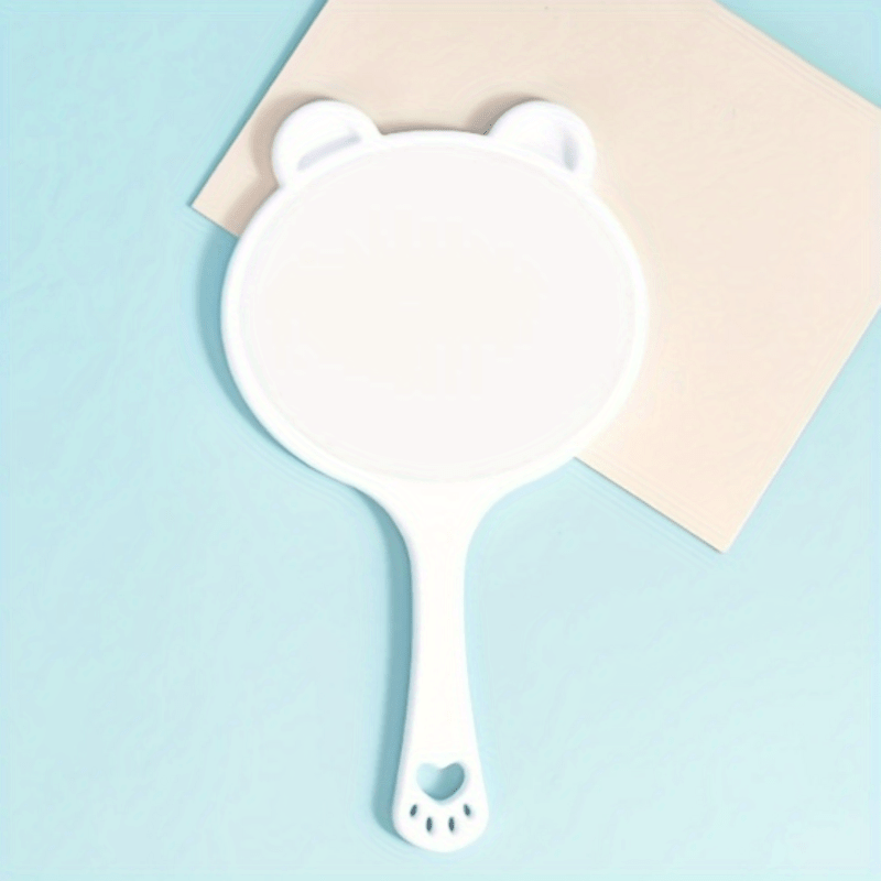 Cartoon Handheld Makeup Mirror with Handle, Portable Beauty Mirror