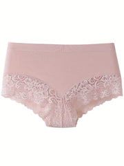 5 Pack Plus Size Lace Seamless High Stretch Briefs