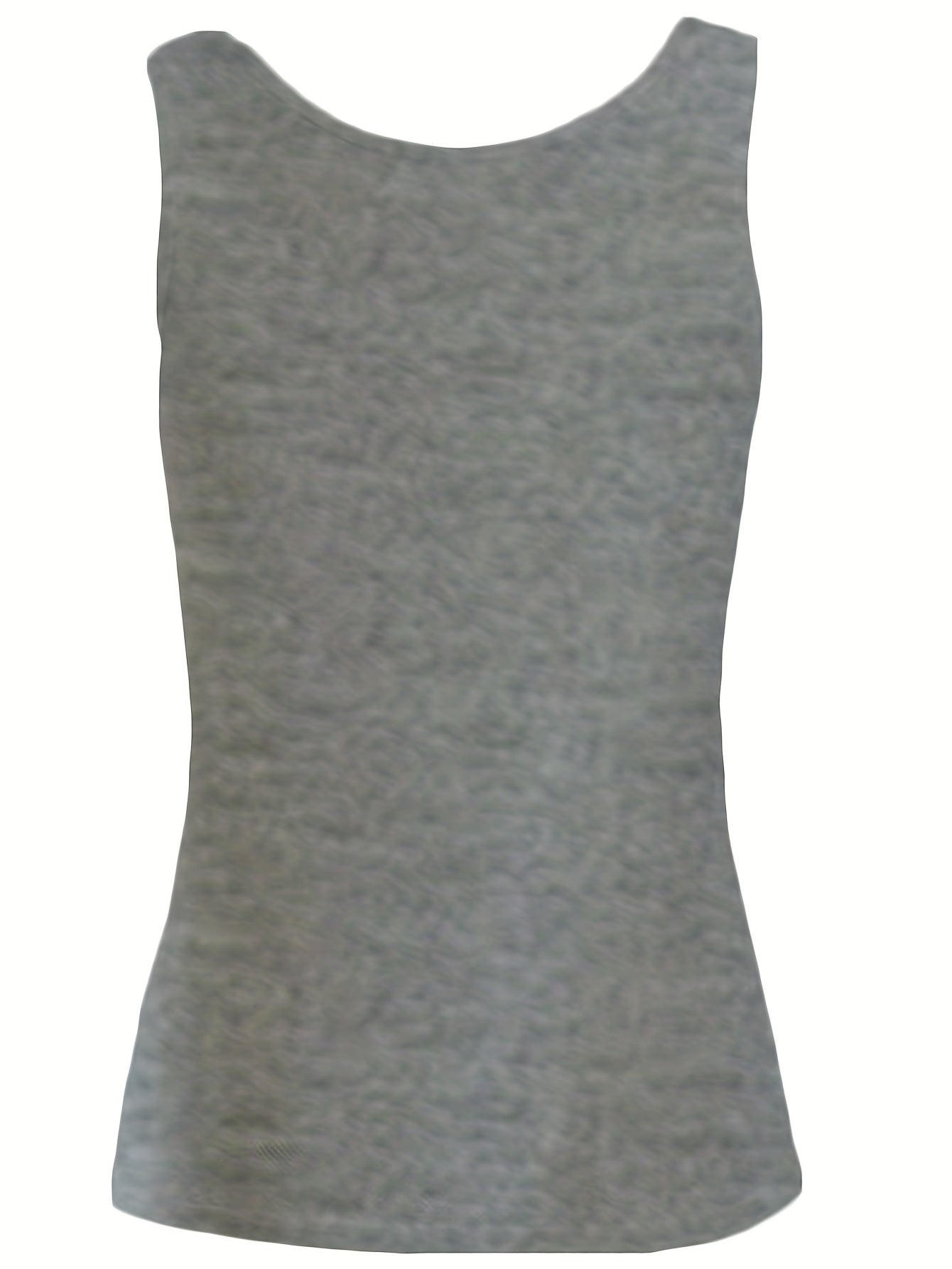 Women's Solid Crew Neck Tank Top Sleeveless Summer Casual Tank