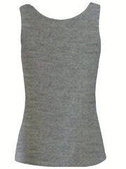 Women's Solid Crew Neck Tank Top Sleeveless Summer Casual Tank