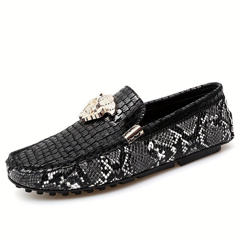 Men's Camo Print Slip On Loafers Smart Casual Dress Shoes