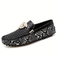 Men's Camo Print Slip On Loafers Smart Casual Dress Shoes