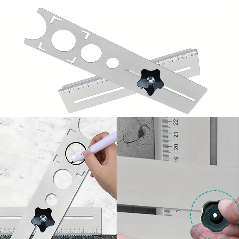 Tile Locator Ruler Drilling Positioning Opener
