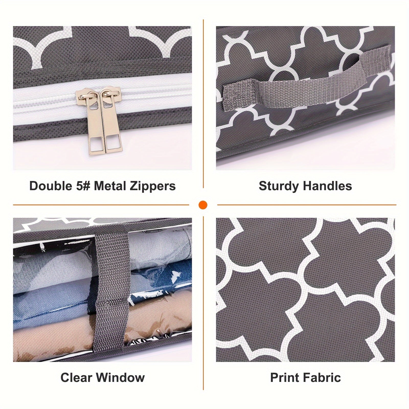 4-Pack Storage Bag Under the Bed Room Decor Home Decor Kitchen Accessories