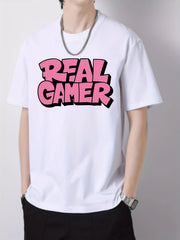 Men's Cotton Graphic Crew Neck Active T shirt Casual Comfy Tees