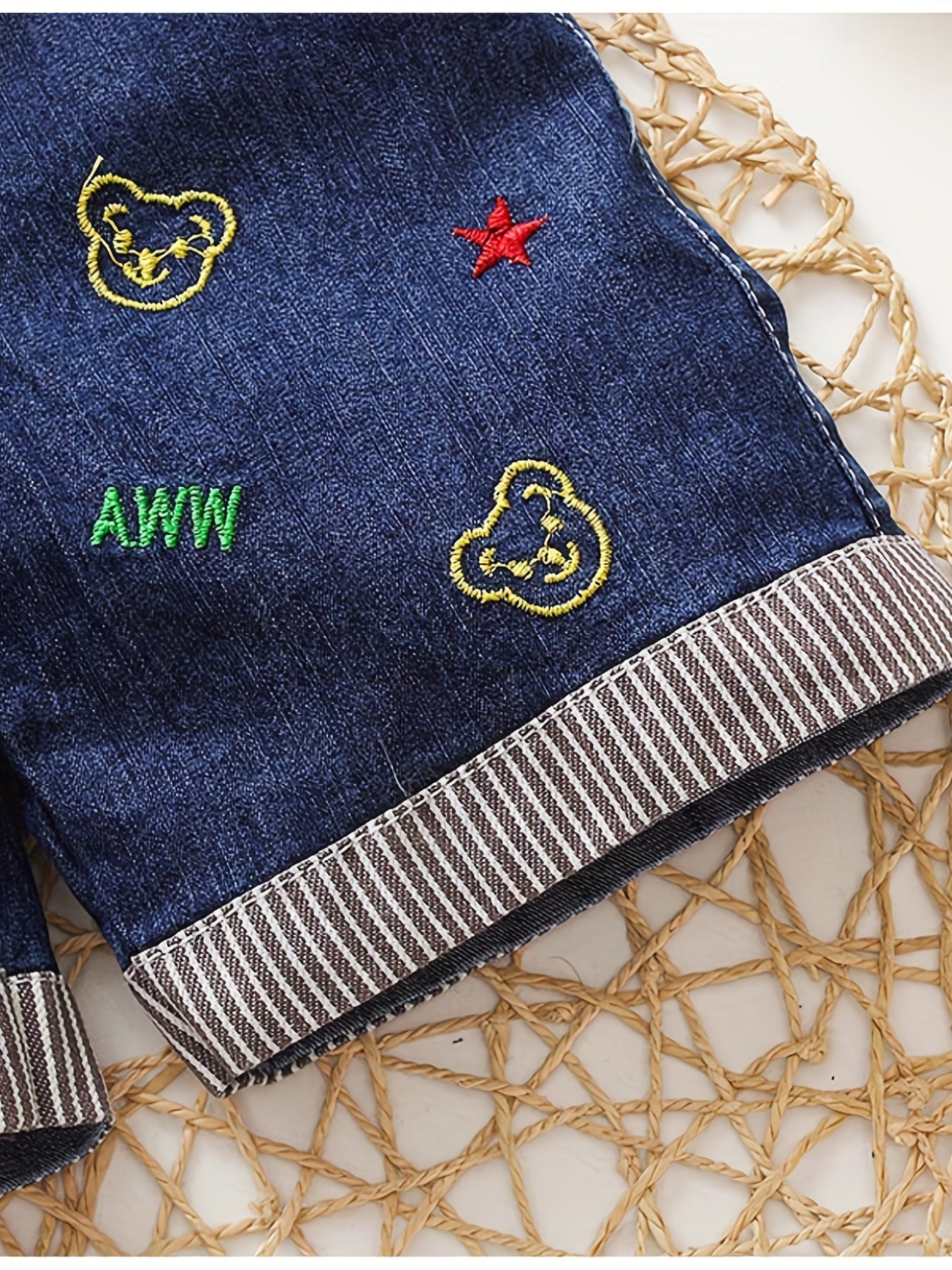 Lion Printed Overalls Soft Cotton Blend Suspender Pants