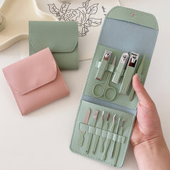 Stainless Steel Manicure Set Portable Nail Clipper 12pcs Beauty Tool