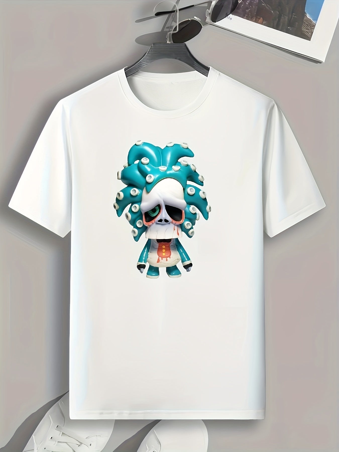 Funny Cartoon Print Men's Graphic T shirt Casual Comfy Tees For Summer