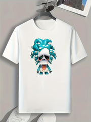 Funny Cartoon Print Men's Graphic T shirt Casual Comfy Tees For Summer