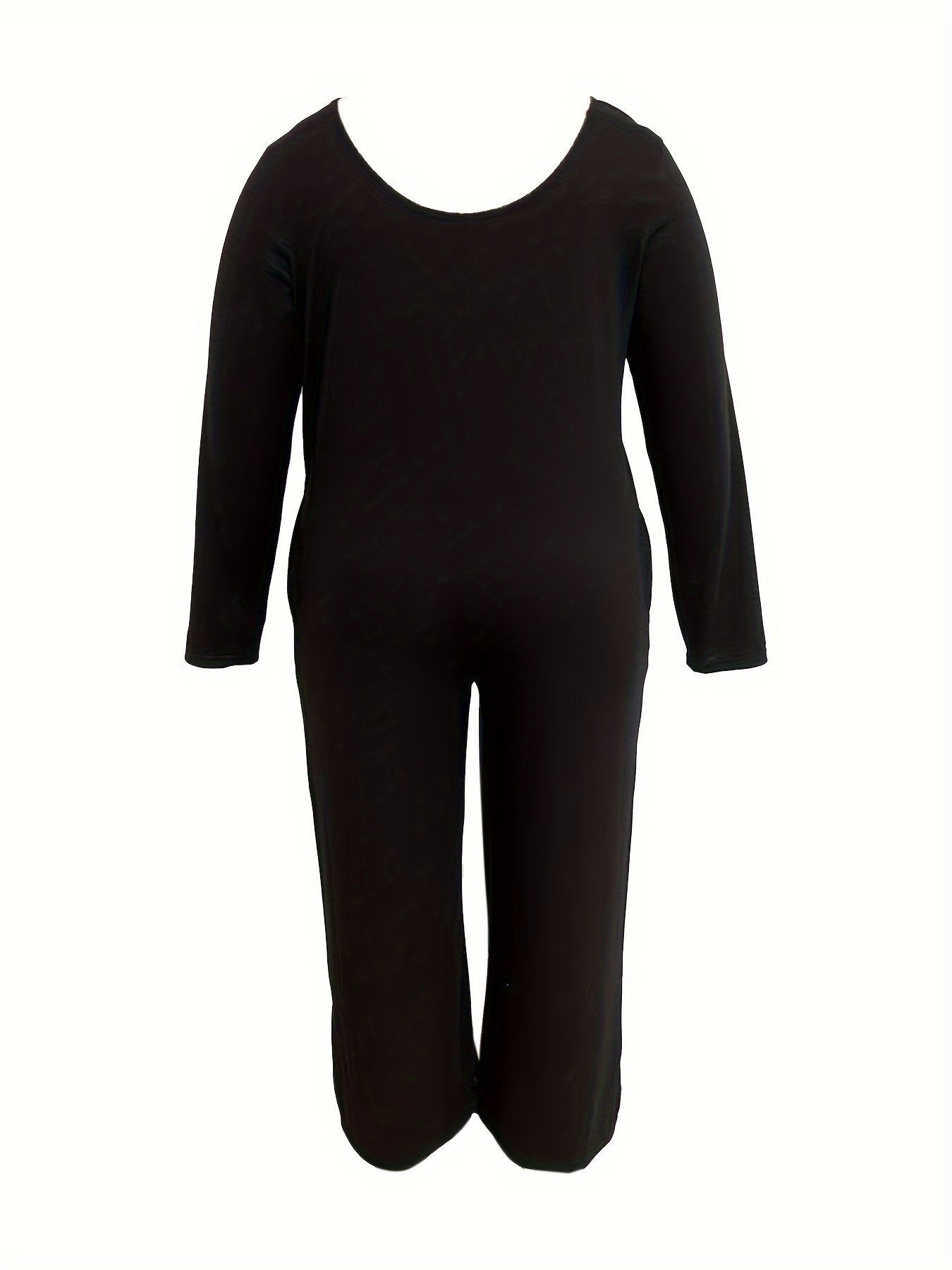 Casual Jumpsuit Solid Long Sleeve Wide Leg Jumpsuit With Pockets