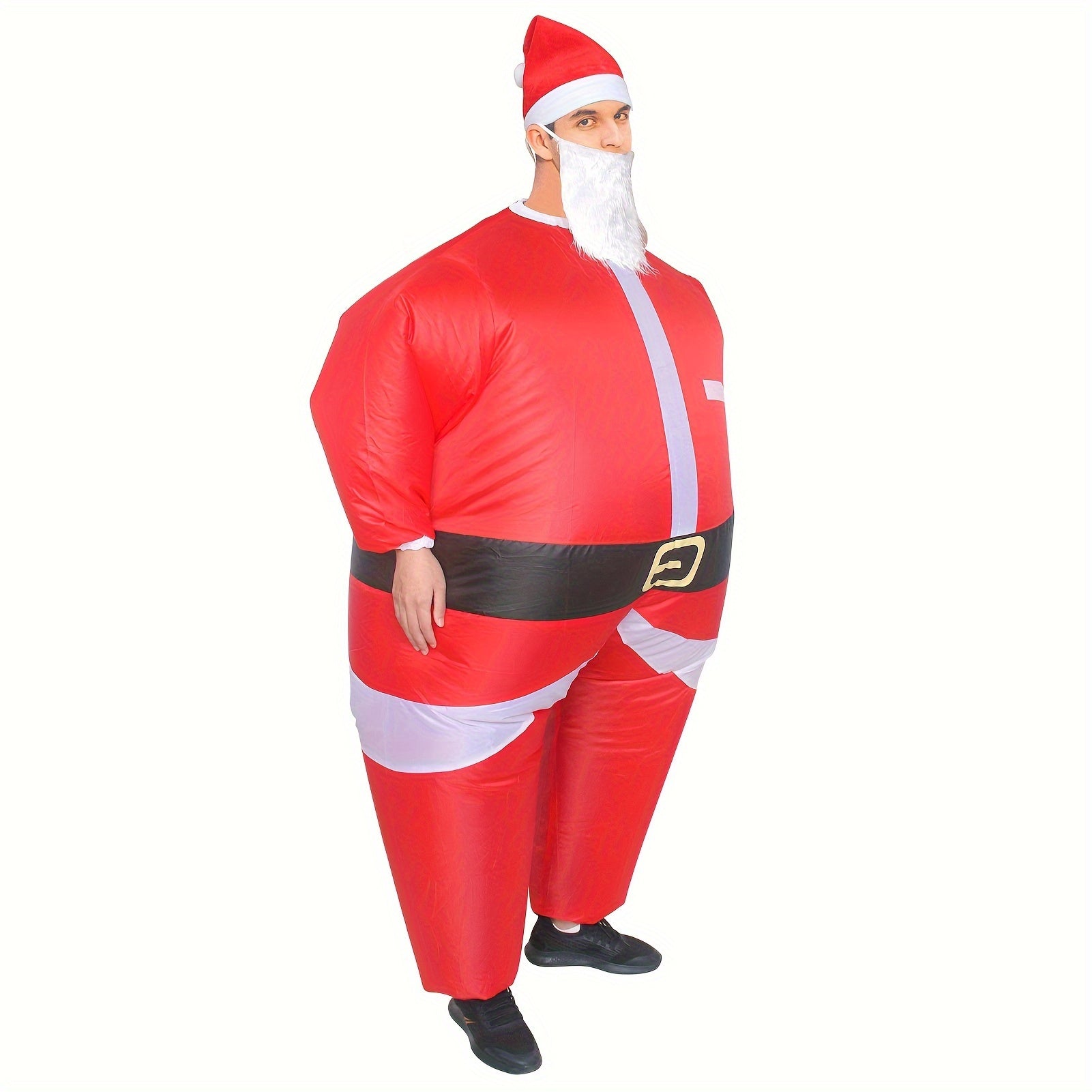 Inflatable Santa Claus Costume Holiday Cosplay Party Outfit