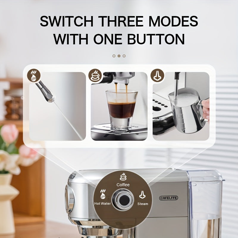CAFELFFE Espresso Coffee Maker Machine Semi Automatic Milk Frother Steamer