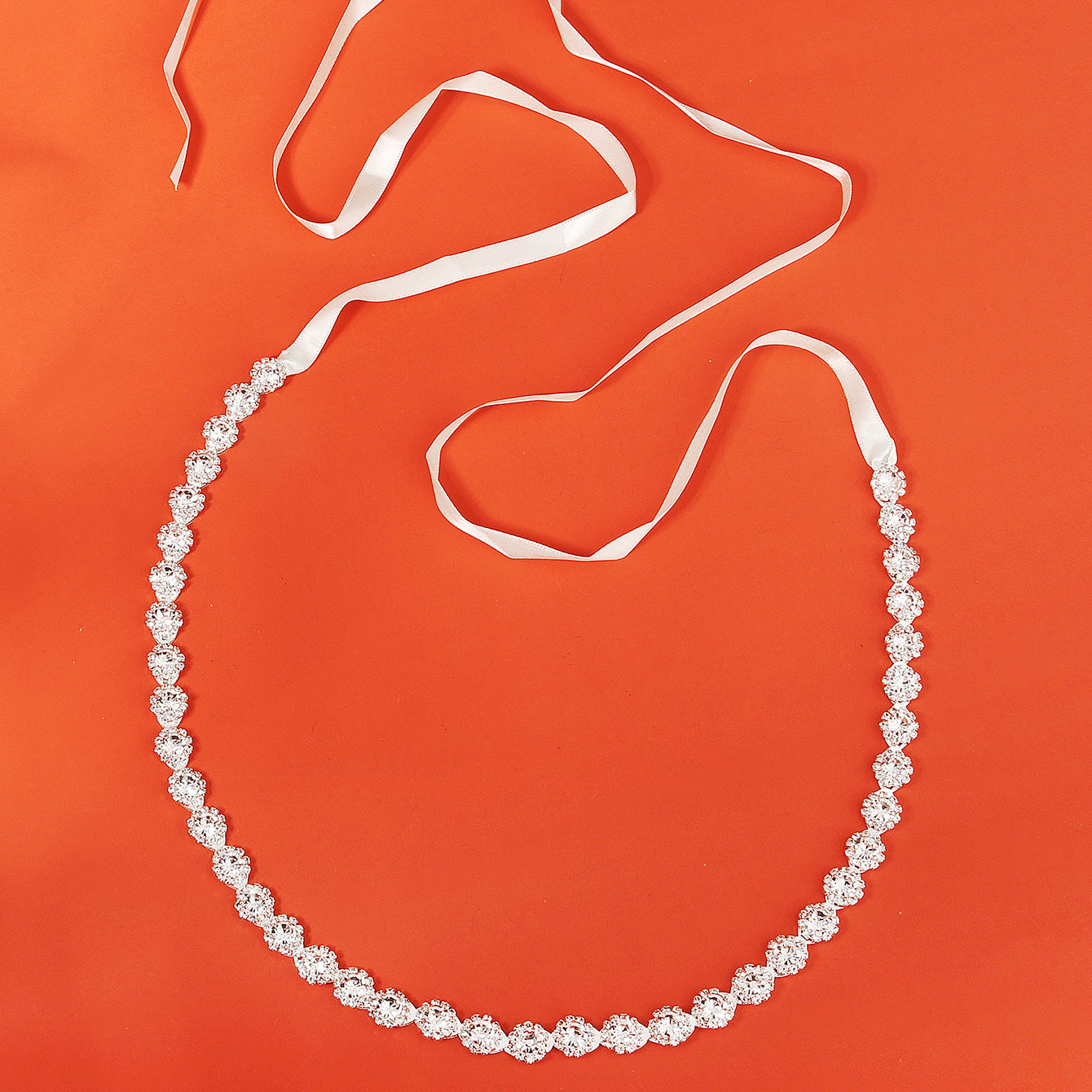 Rhinestone Flower Bridal Belt Wedding Dress Waist Chain Sash Beaded Belt