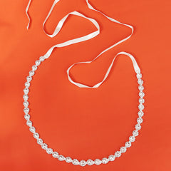 Rhinestone Flower Bridal Belt Wedding Dress Waist Chain Sash Beaded Belt