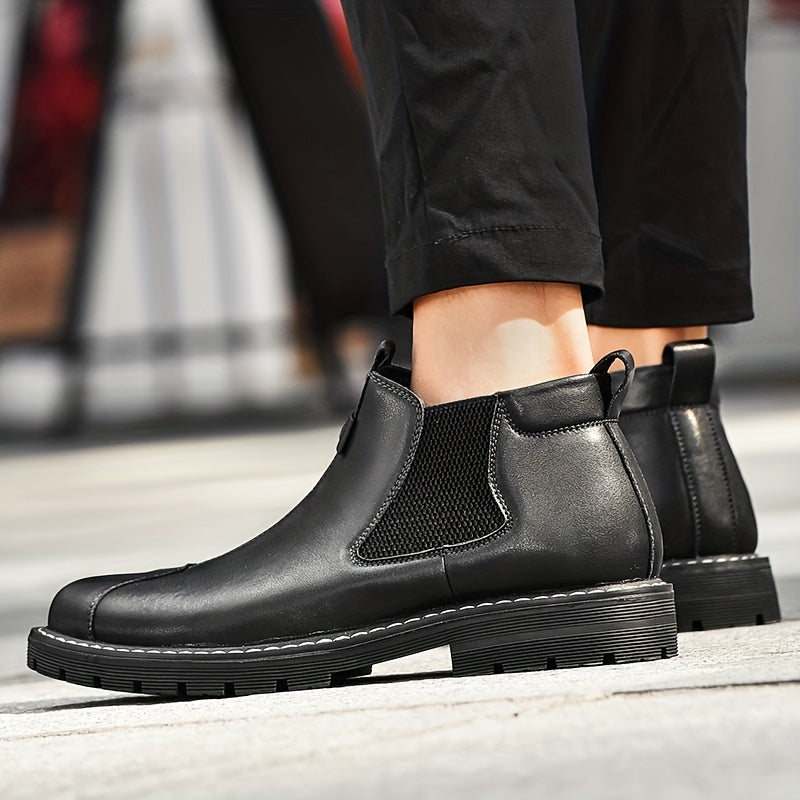 Men's Slip On Chelsea Boots Outdoor Anti-skid Rubber Sole Boots