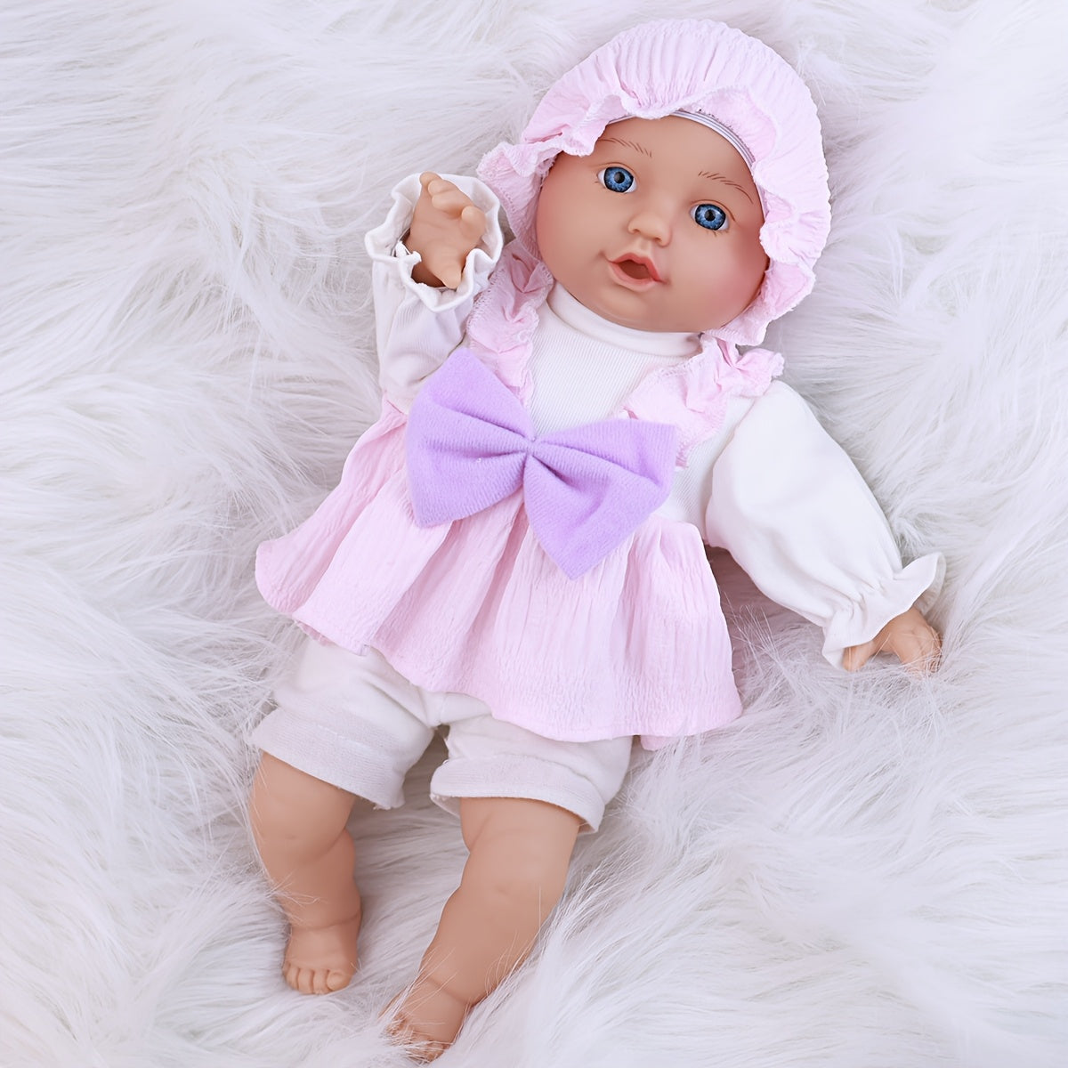 Realistic 33cm Reborn Baby Doll Soft Vinyl Body Newborn Pink