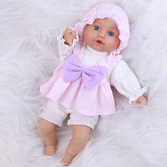 Realistic 33cm Reborn Baby Doll Soft Vinyl Body Newborn Pink