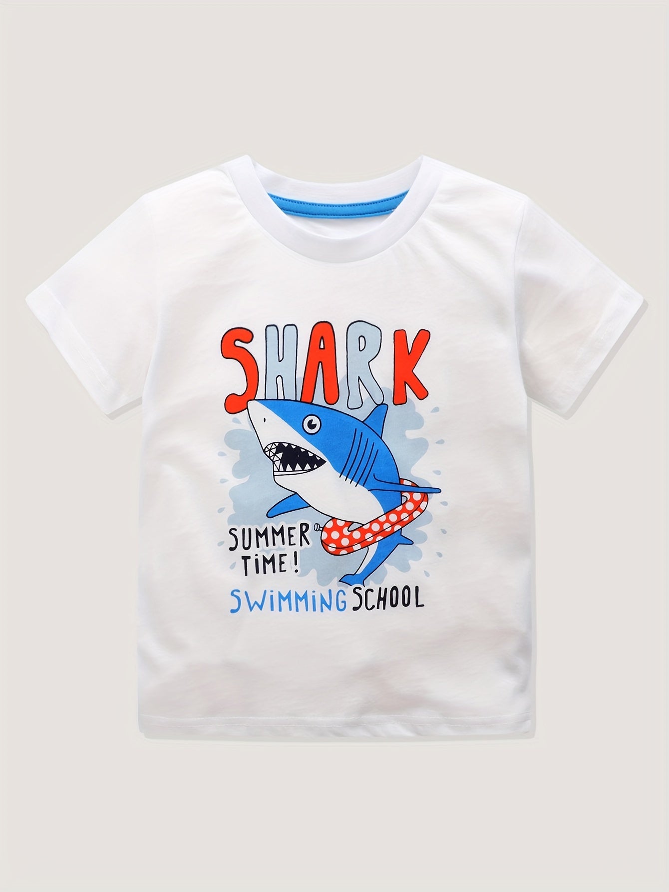 Boy's Shark Graphic Cotton T shirt 3D Print Breathable Tee For Summer