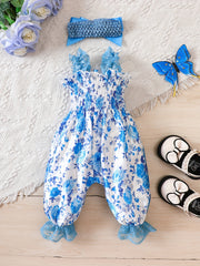 Floral Sleeveless Bodysuit Baby Girl Onesie