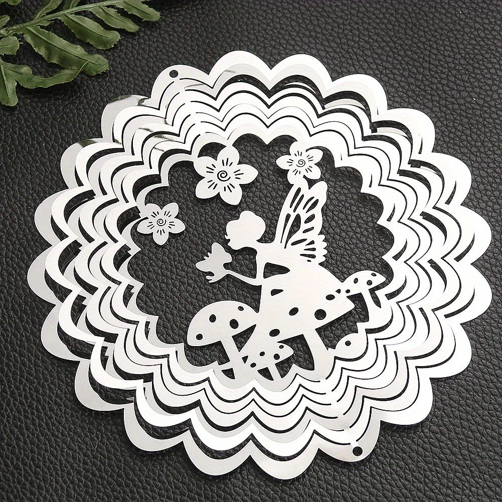 14 Wind Spinner Catcher 3D Rotating Stainless Steel Mirrored Patio Decor