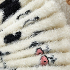 3 Pairs Cartoon Animal PomPom Socks - Women's Crew Length Stockings