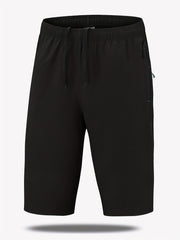 Men's Comfy Zipper Pocket Shorts for Summer Fitness