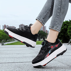 Boys Low Top Roller Skate Shoes Lightweight Breathable Anti Slip