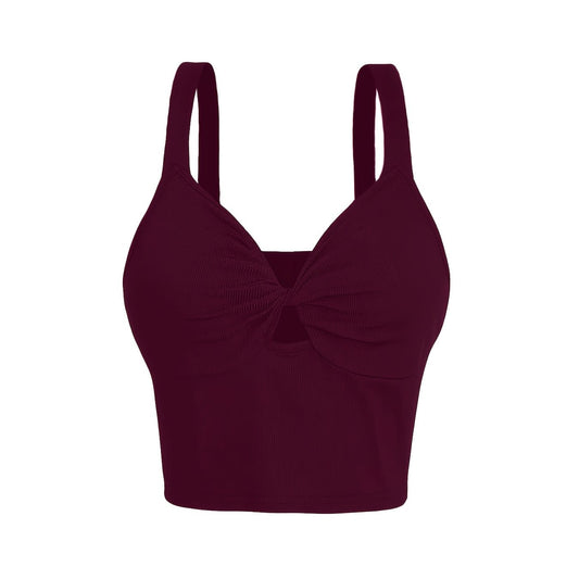 Sexy V Neck Twist Front Cami Top