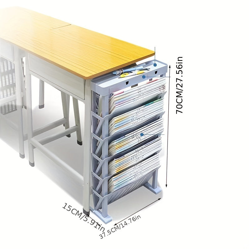 Floor Standing Book Shelf Storage Rack with Pen Holder