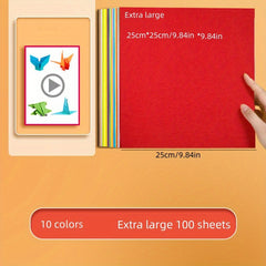 100pcs Colored Origami Paper Cardboard