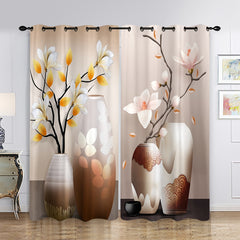 Floral Print Curtain Window Curtain for Home Decoration