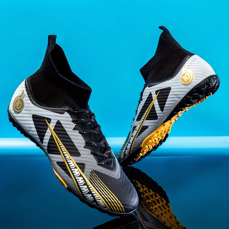 Men's High Top Turf Football Boots Anti-skid TF Soccer Cleats