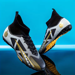 Men's High Top Turf Football Boots Anti-skid TF Soccer Cleats