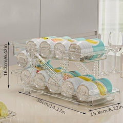 Telescopic Beverage Storage Box Double Layer Rack