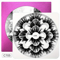 Fluffy 8D Faux Mink Lashes Natural Wispy Curly False Eyelashes