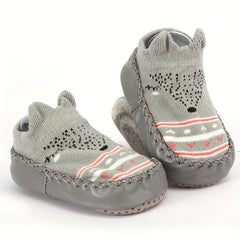 Cartoon Slip On Sock Shoes Baby Girls Toddler Lightweight Non Slip Flat Shoes