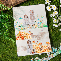 Flower PET Tape 2m Light Landscape Journal Material Sticker