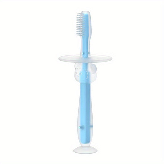 Baby Toothbrush With Suction Cup Silicone Coating