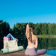 Yoga Mat Tote Bag Pilates Canvas Carrier Pocket Handbag