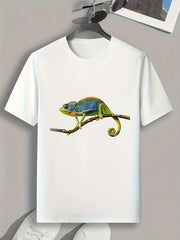 Animal On the Branch Print Men's Graphic T-shirt