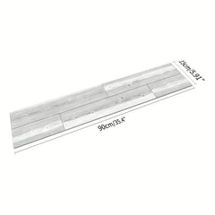 10pcs Gray Wood Peel & Stick Tiles 15x88 Waterproof for Bath & Kitchen