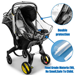 Universal Stroller Rain Cover Waterproof Windproof Protection