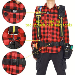 Men's Tool Padded Belt Suspenders with Phone Holder
