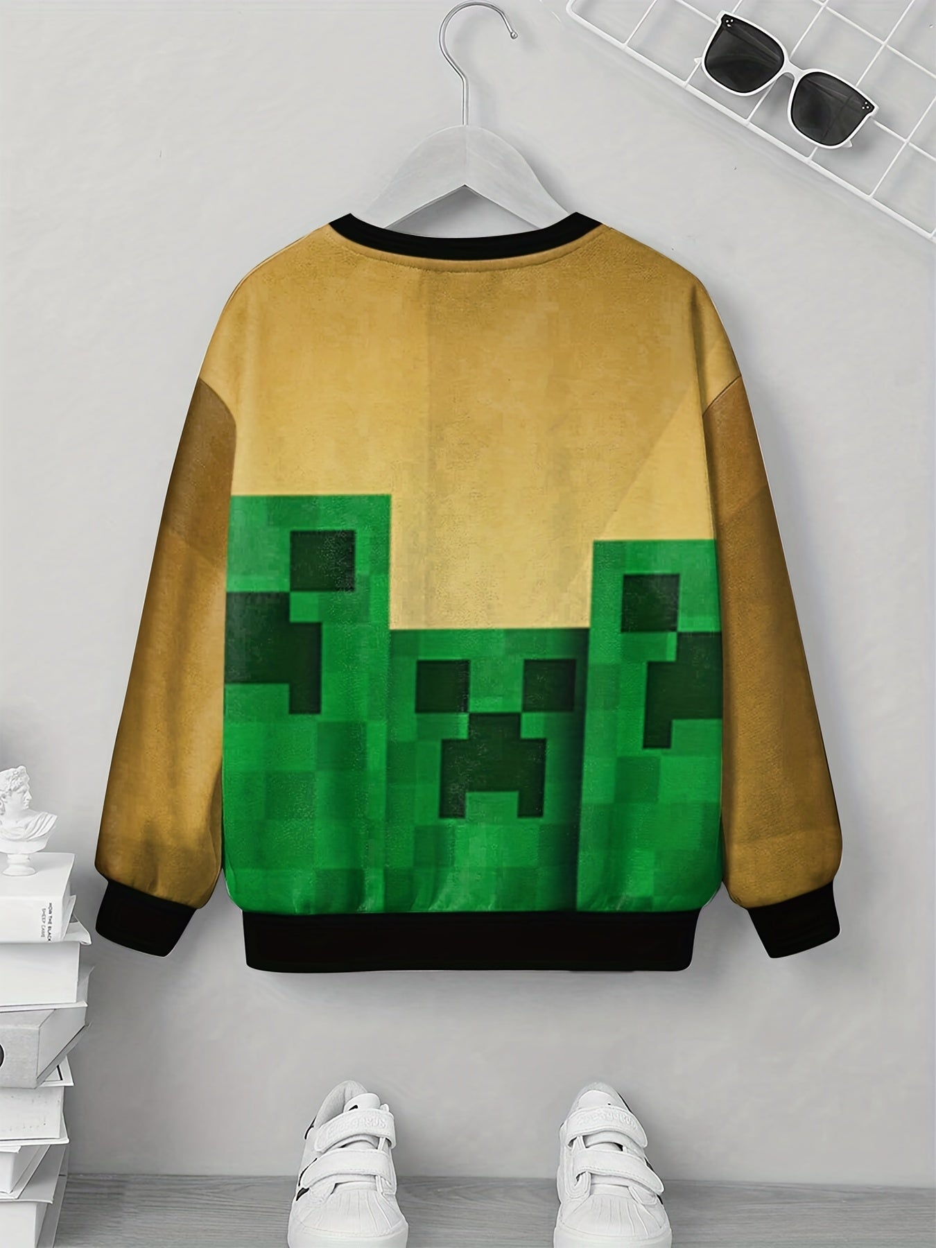 Teens 3D Print Sweatshirt, Casual Pullover Street Wear