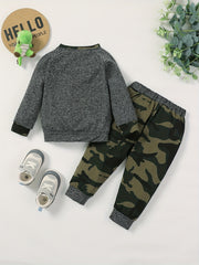 Boys Pullover Sweatshirt & Jogger Pants Set