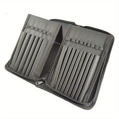 Folding Brush Holder Zipper Bag Organizer Holds 15 Brushes