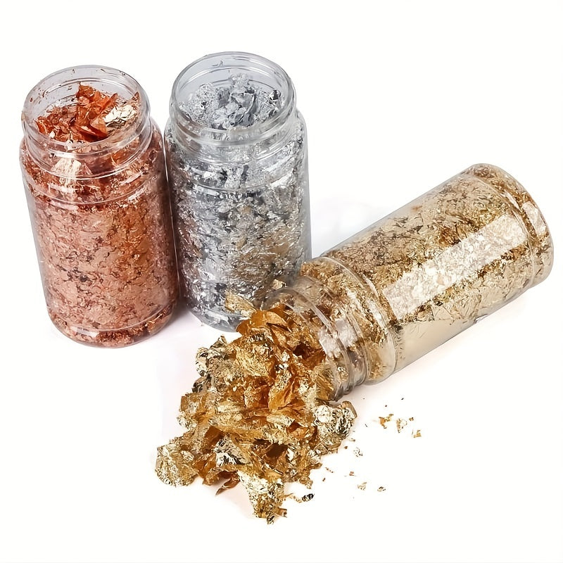 Metallic Foil Flakes Resin Mold Fillings Jewelry Making Crafts Slime Nail Art