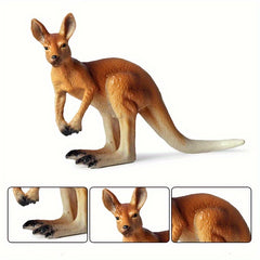 Wild Animal Toy Set Kangaroo Family Zoo Cognitive Desktop Ornaments