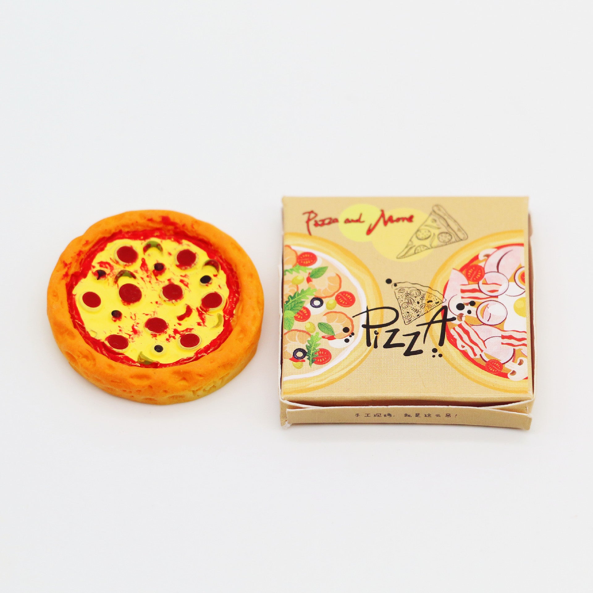 Mixed Pizza in Takeout Box Dollhouse Food Prop