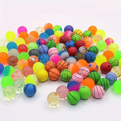 20pcs Solid Rubber Elastic Ball For Outdoor Game